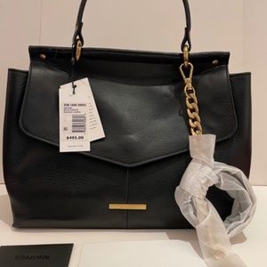 Brahmin "Georgia" Bag - Black Valhalla Leather, Removable Shoulder Strap